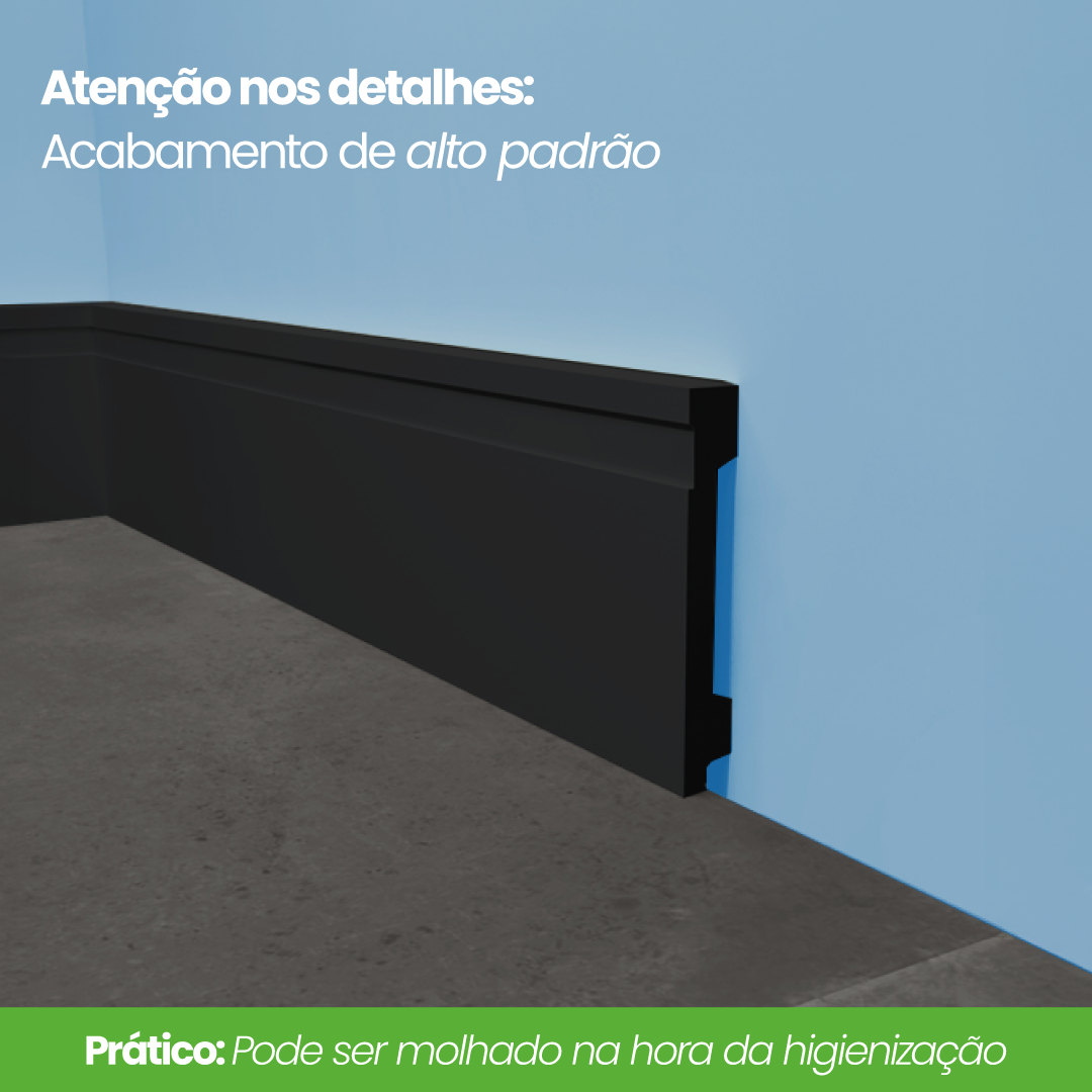 Rodapé de Poliestireno Frisado | Barra de 1.8 metros