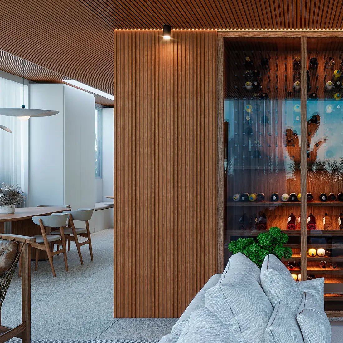 Painel Ripado Laminado de EVA Autocolante | Linha Madeto | Meu Rodapé