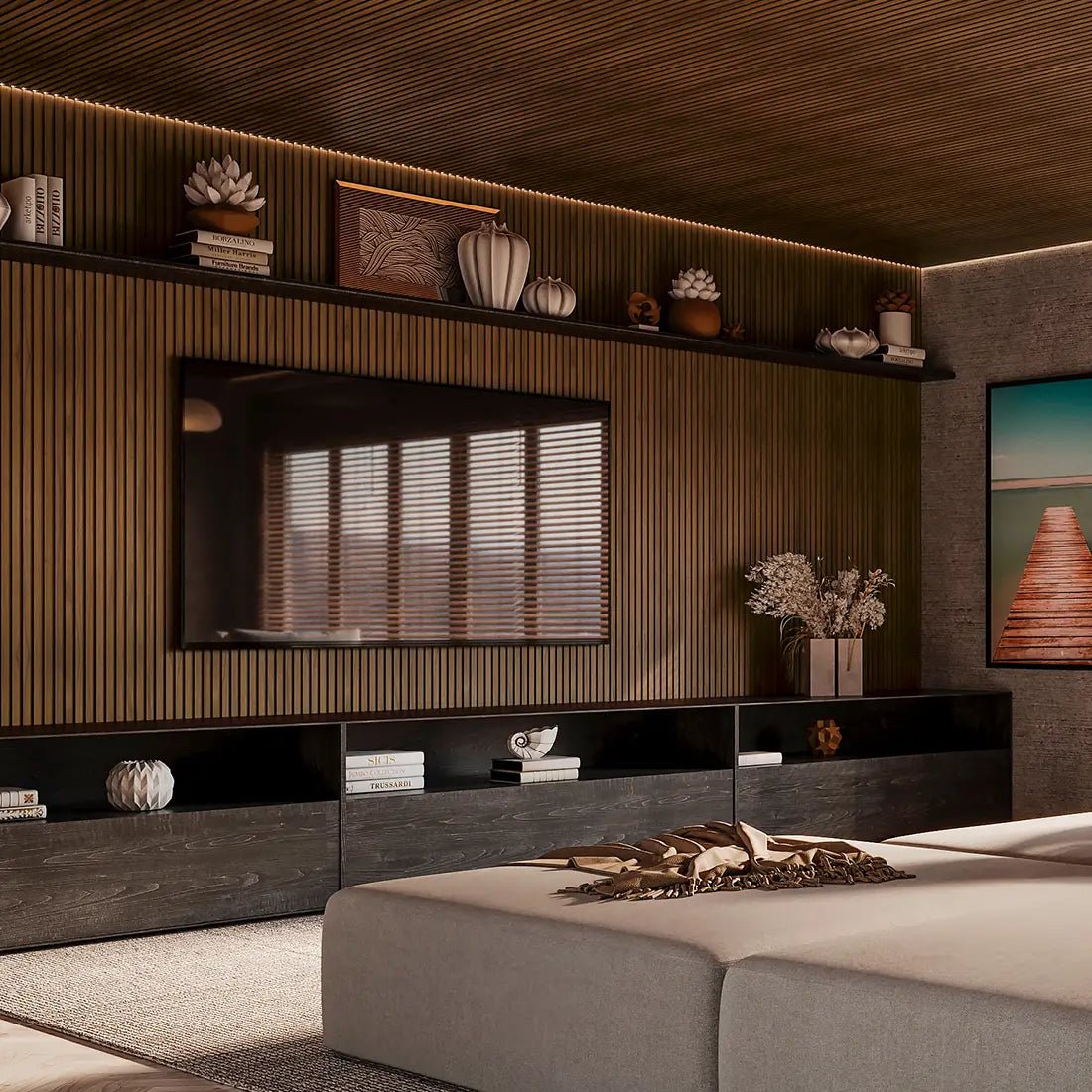 Painel Ripado Laminado de EVA Autocolante | Linha Madeto | Meu Rodapé