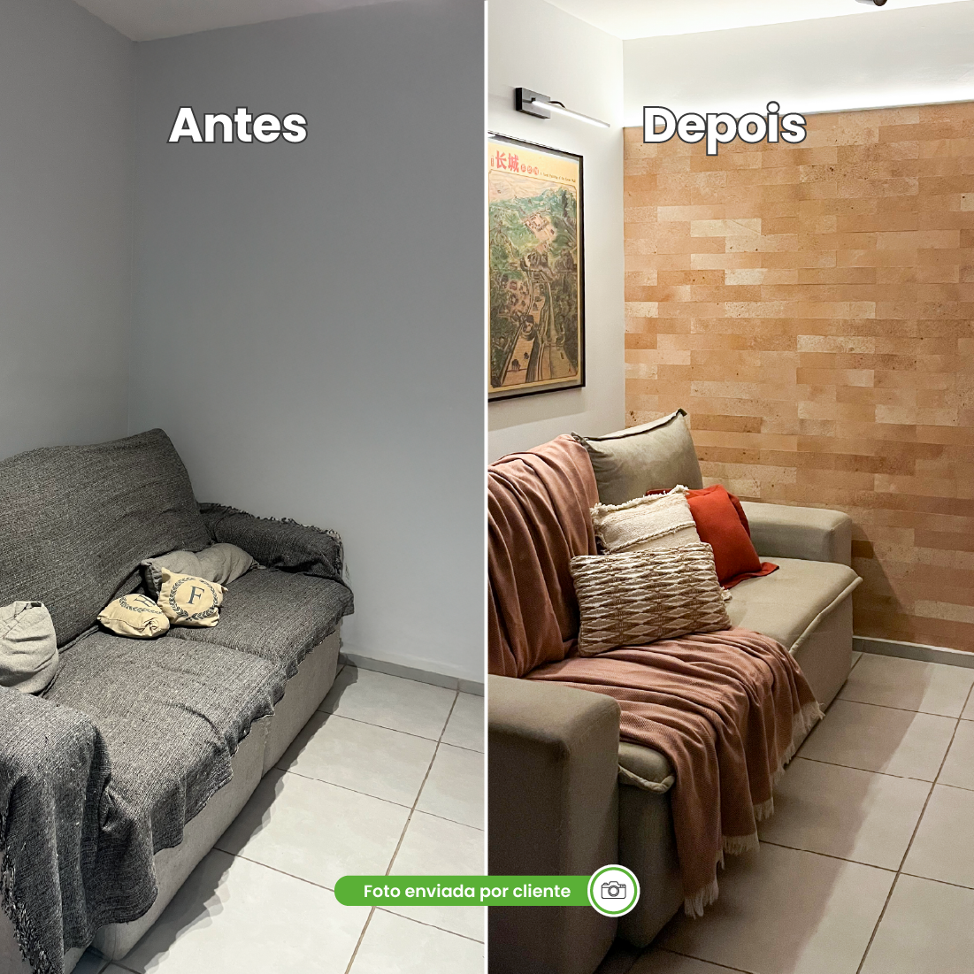 Revestimento Pedra Flexível Autocolante | Linha Petra
