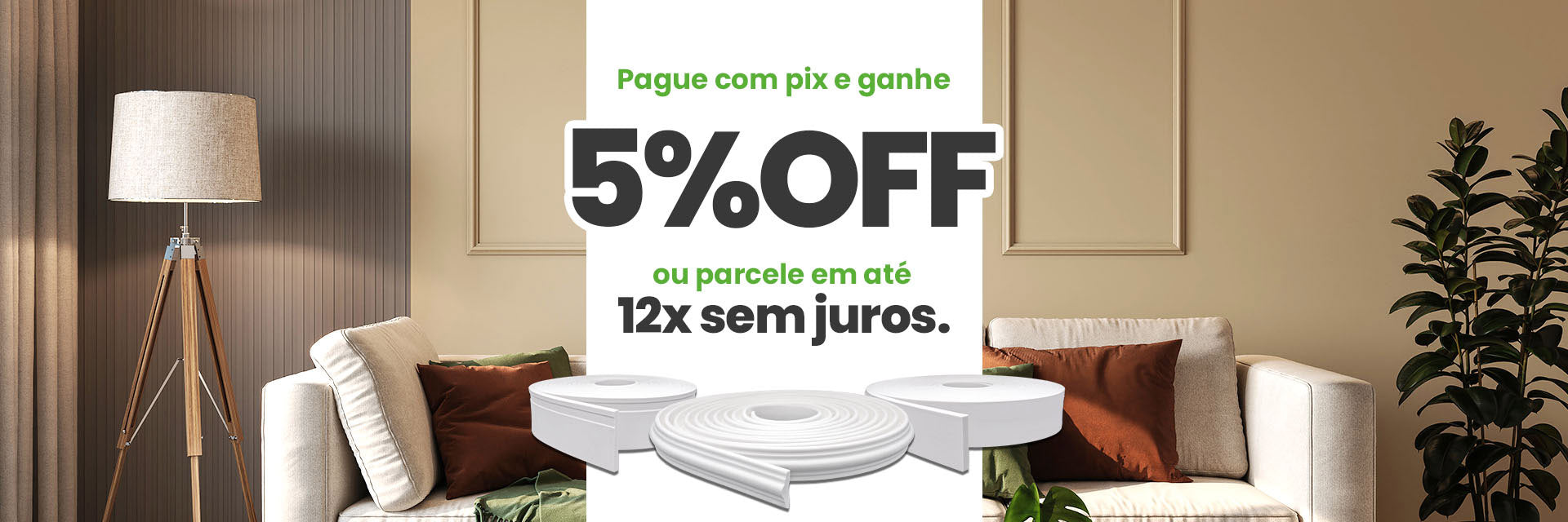 banner pague com pix e ganhe 5% off