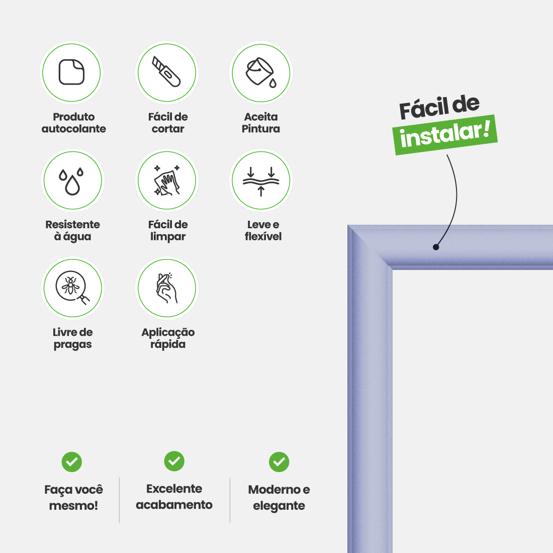 Boiserie Colorido de EVA Autocolante | Linha Play