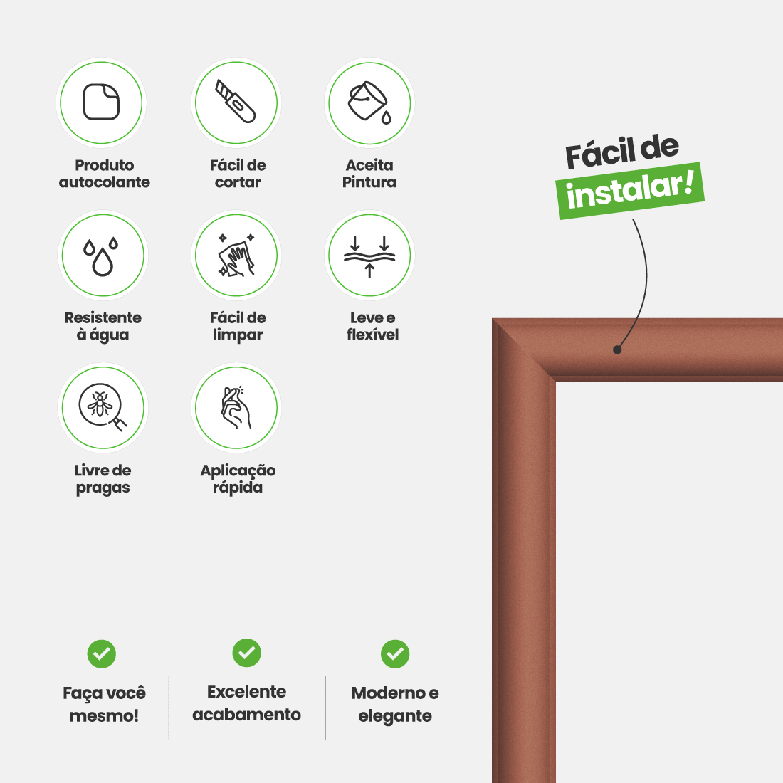 Boiserie Colorido de EVA Autocolante | Linha Urban