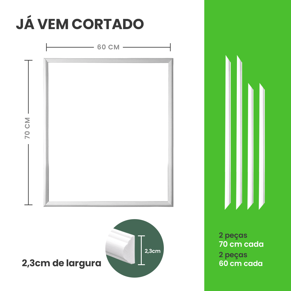 Boiserie de EVA Autocolante Cortado | RM61 - Meu Rodapé