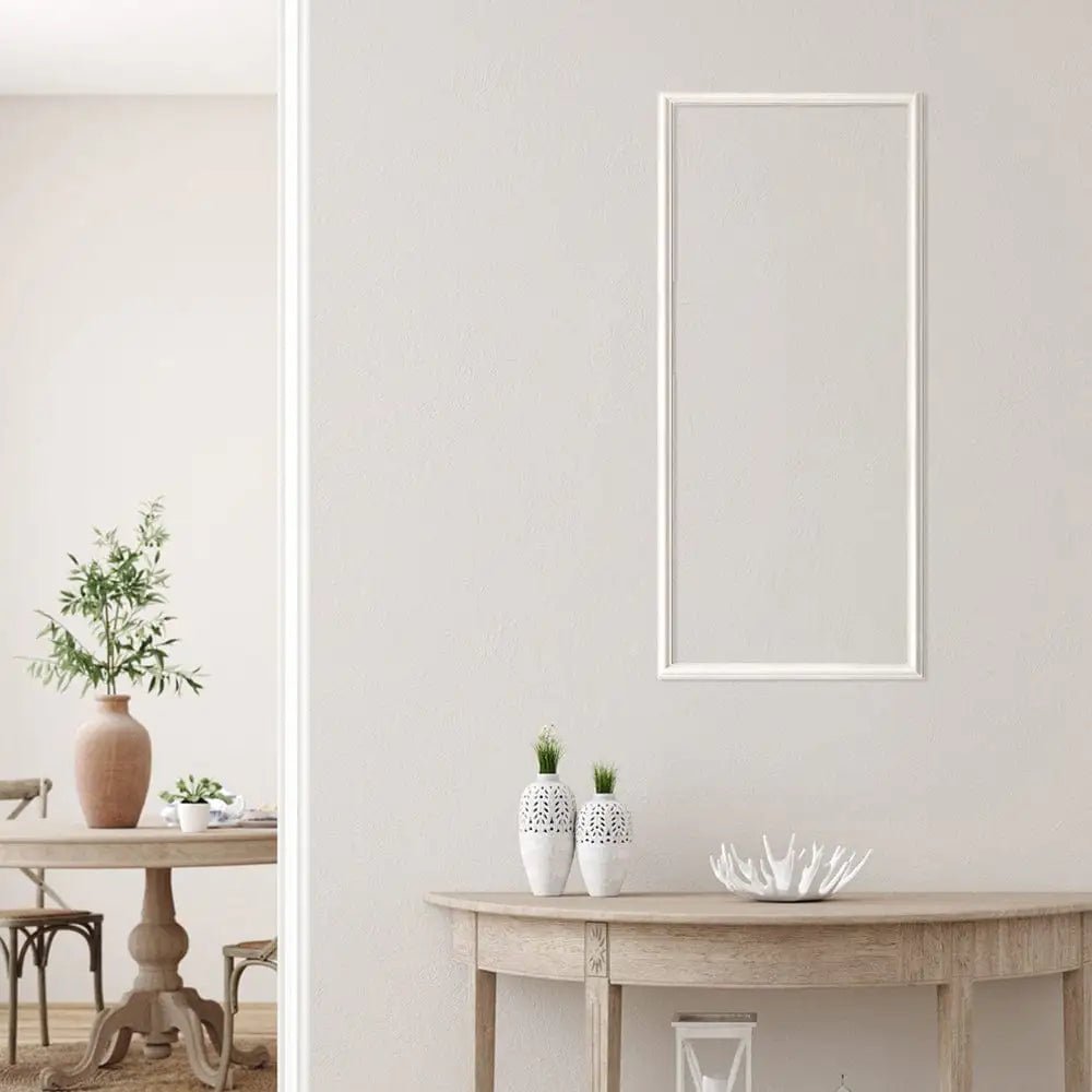 Kit Boiserie de EVA Autocolante Cortado 01 Moldura | RM61-Meu-Rodape-2.3 cm / 40x90 / Branco-1902