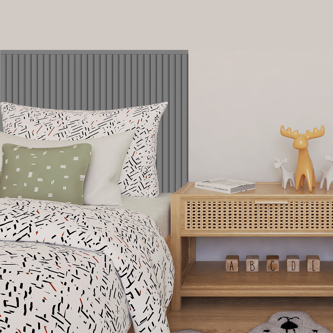 Kit Cabeceira Painel Ripado Autocolante | Linha Play