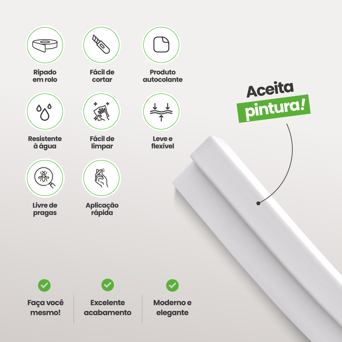 Painel Ripado de EVA Autocolante | RT601