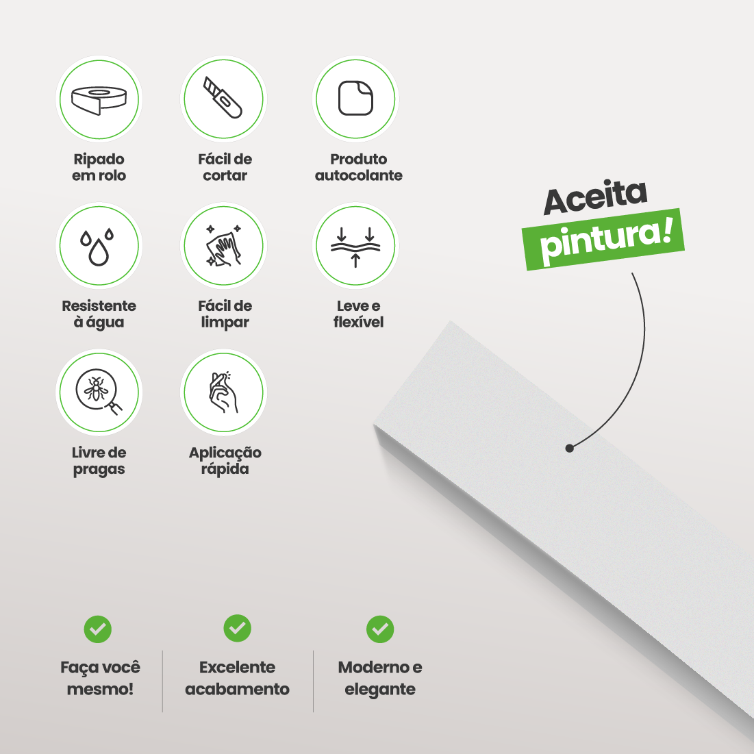 Painel Ripado de EVA Autocolante | RM43