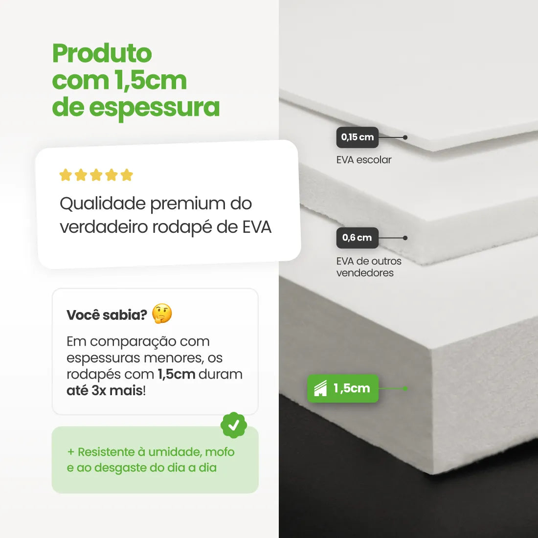 Rodapé de EVA Autocolante | RP16