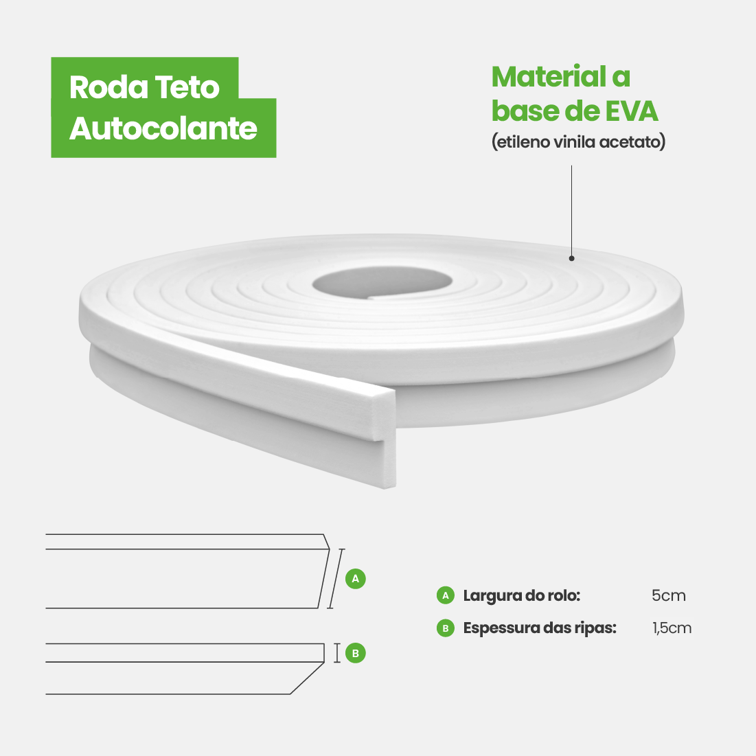 Roda Teto EVA Autocolante | RT601