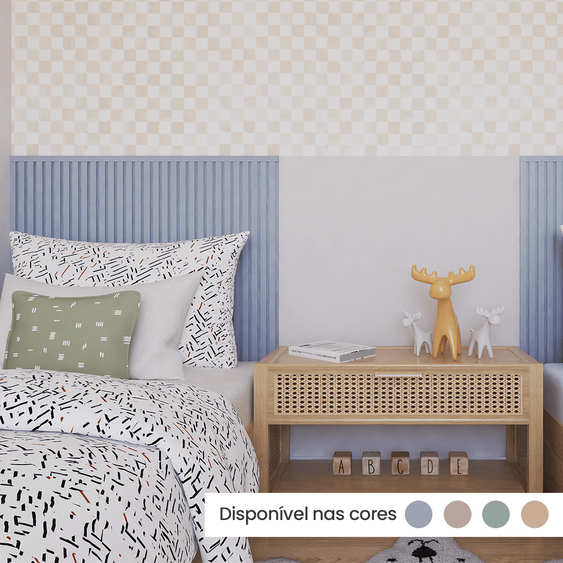 Kit Cabeceira Painel Ripado | Linha Play - Meu Rodapé