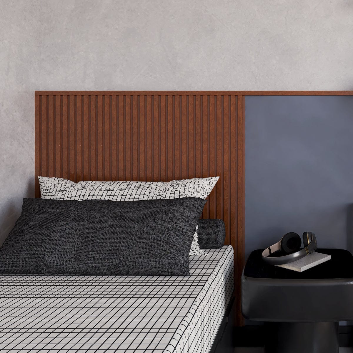 Kit Cabeceira Painel Ripado | Linha Urban - Meu Rodapé