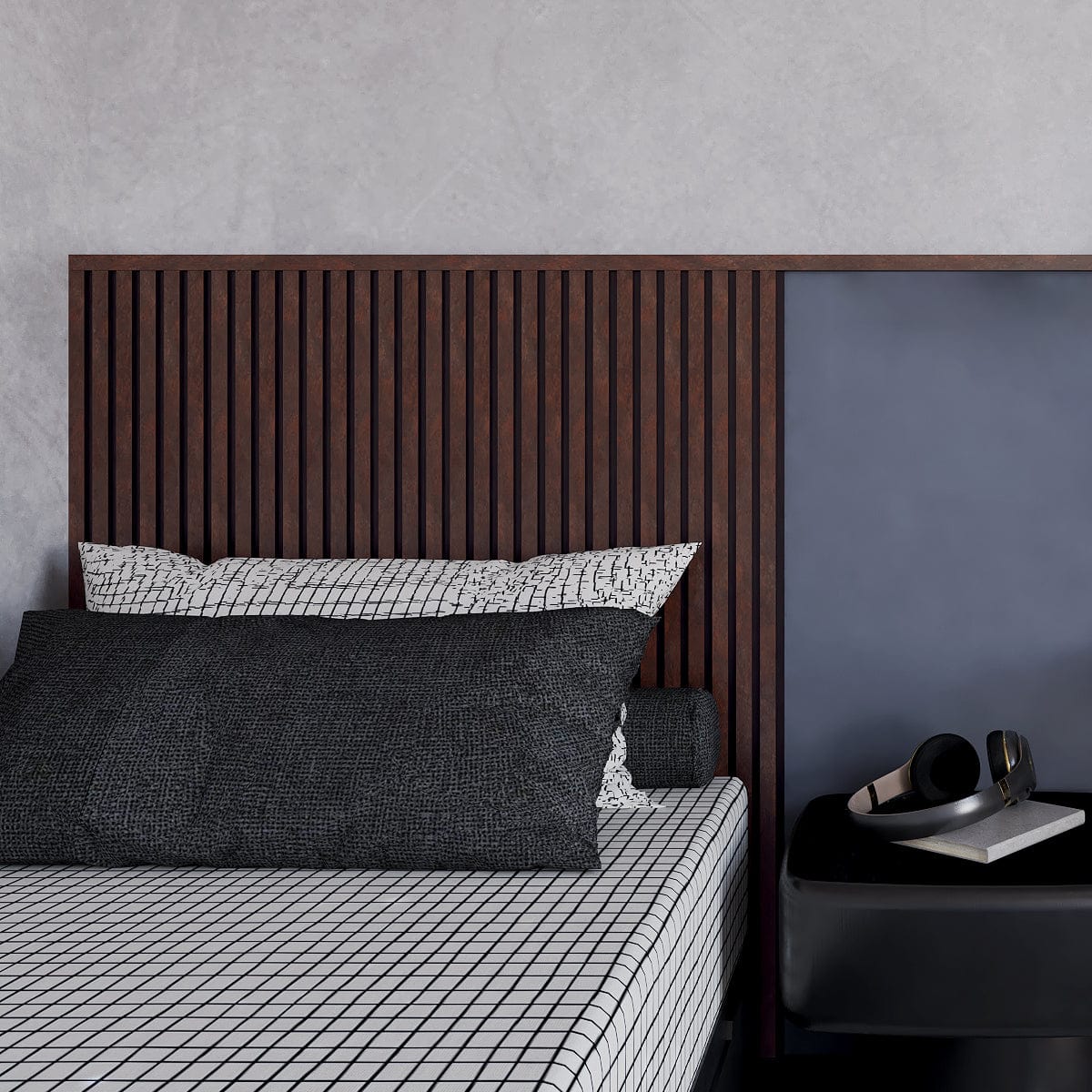 Kit Cabeceira Painel Ripado | Linha Urban - Meu Rodapé