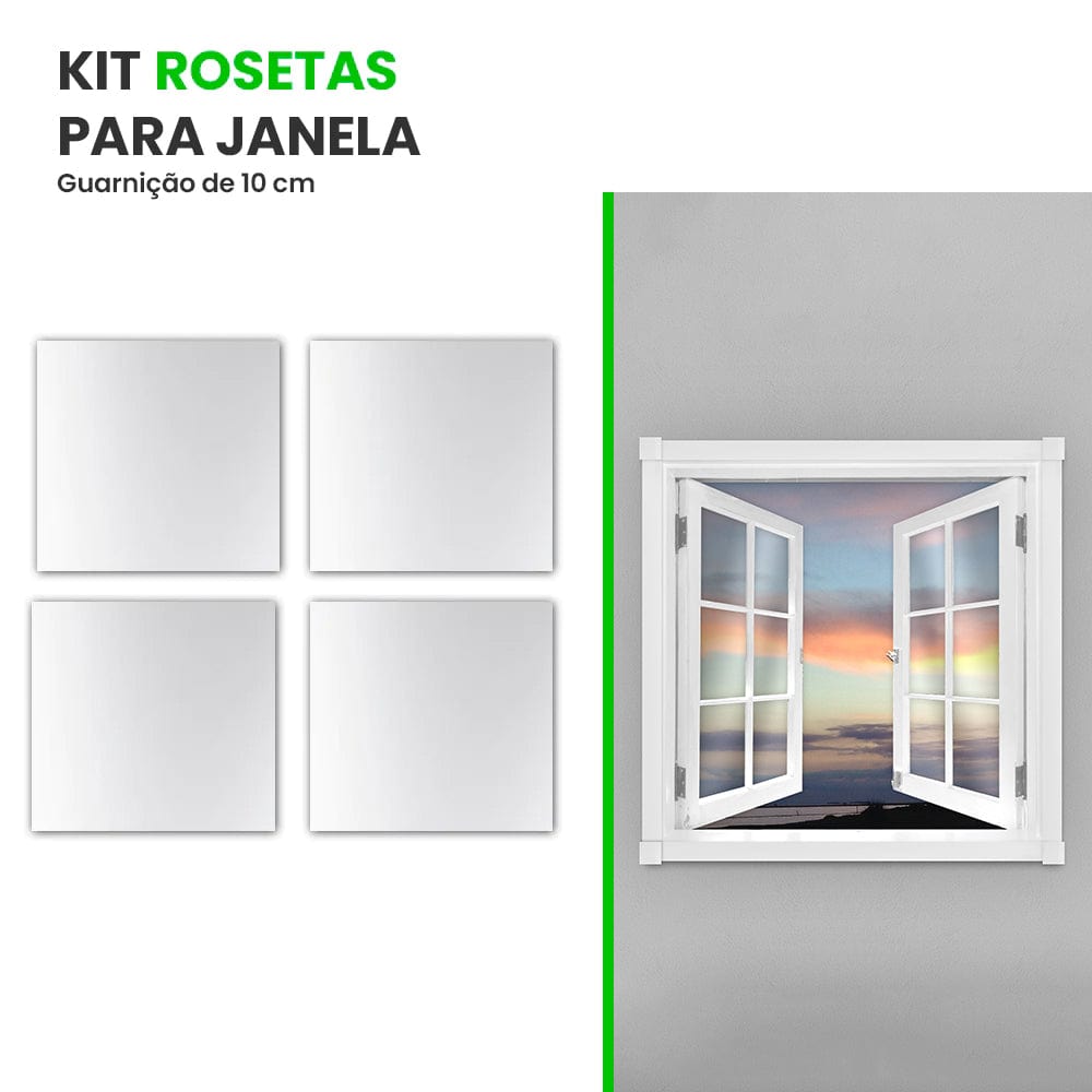 Kit Rosetas para Janela - Meu Rodapé