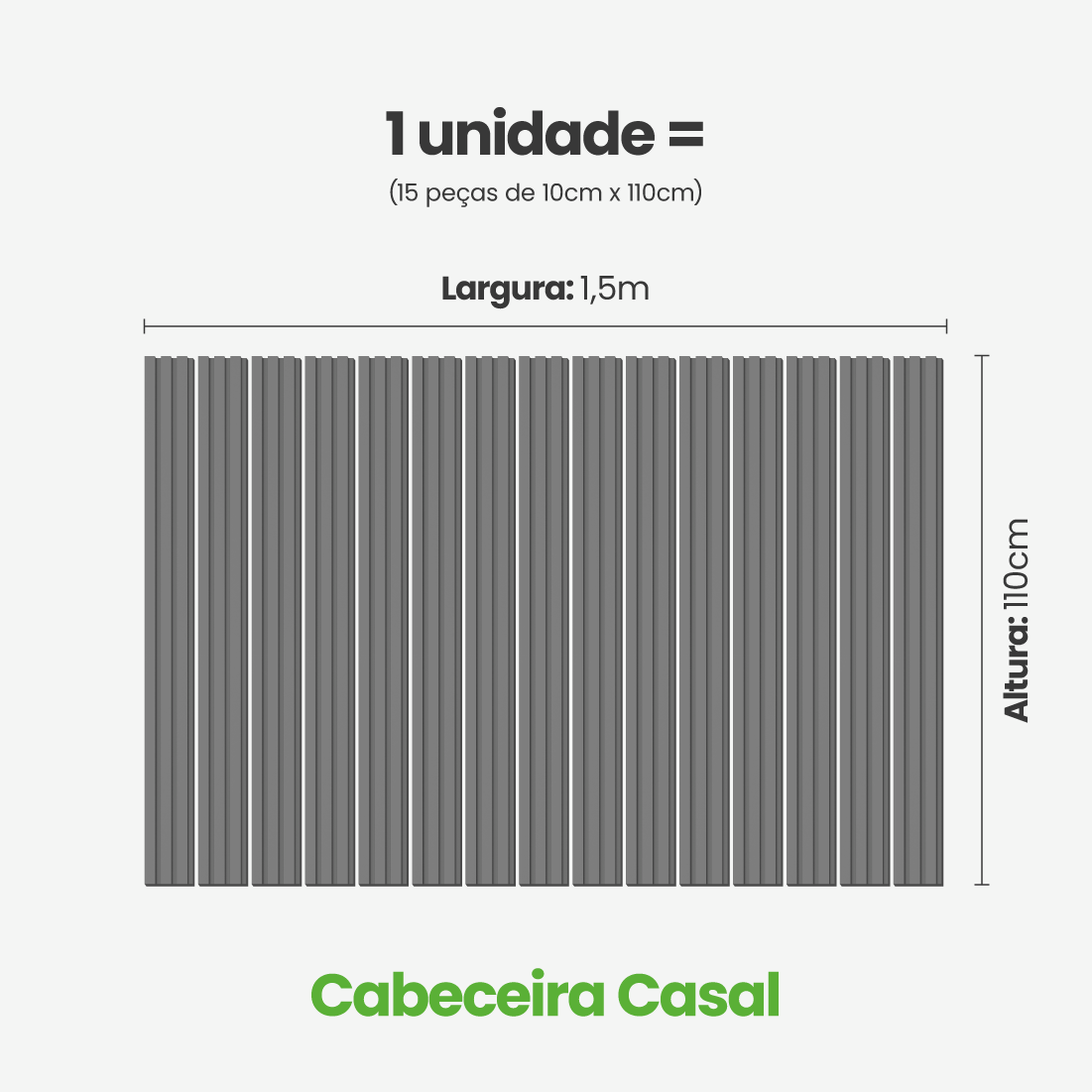 Kit Cabeceira Painel Ripado Autocolante | Linha Play