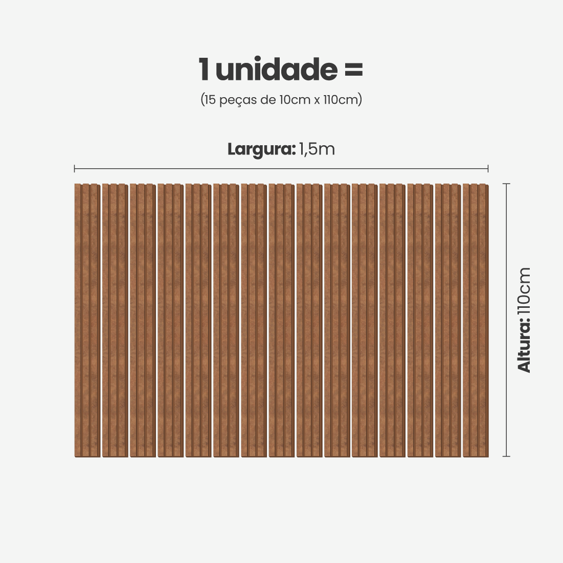 Kit Cabeceira Painel Ripado Autocolante | Linha Urban