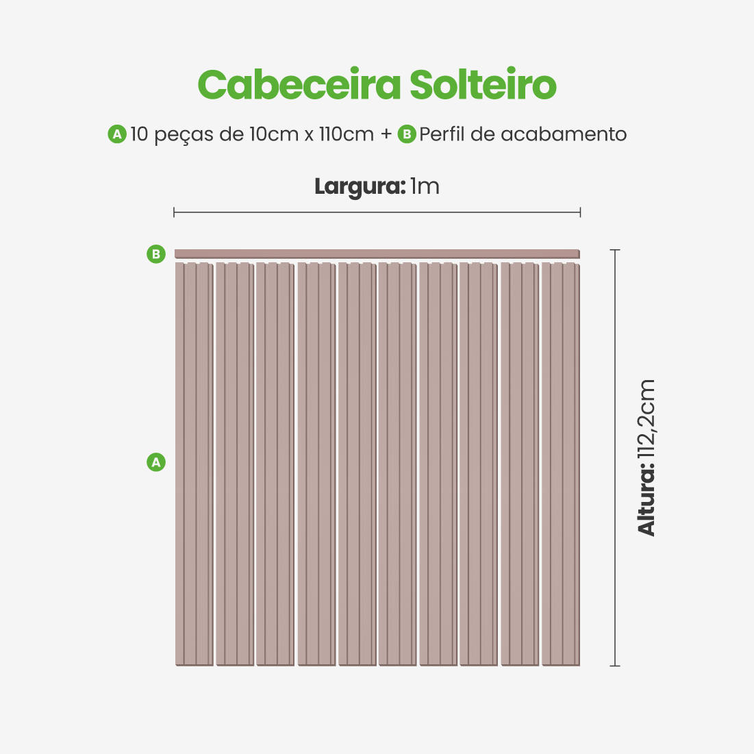 Kit Cabeceira Painel Ripado Autocolante | Linha Play