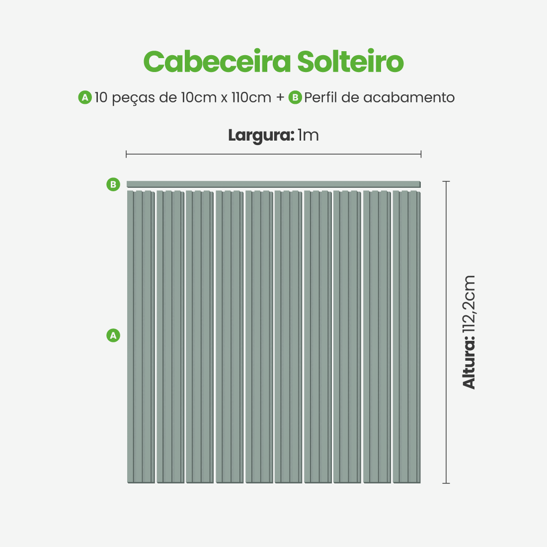 Kit Cabeceira Painel Ripado Autocolante | Linha Play