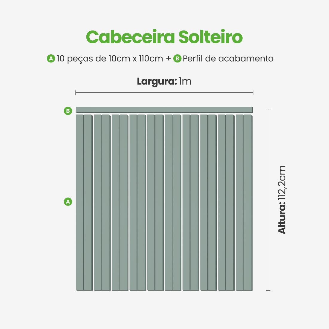 Kit Cabeceira Painel Ripado Autocolante | Linha Play +