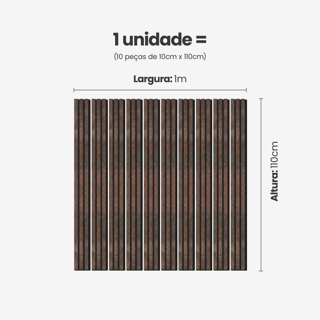Kit Cabeceira Painel Ripado Autocolante | Linha Urban