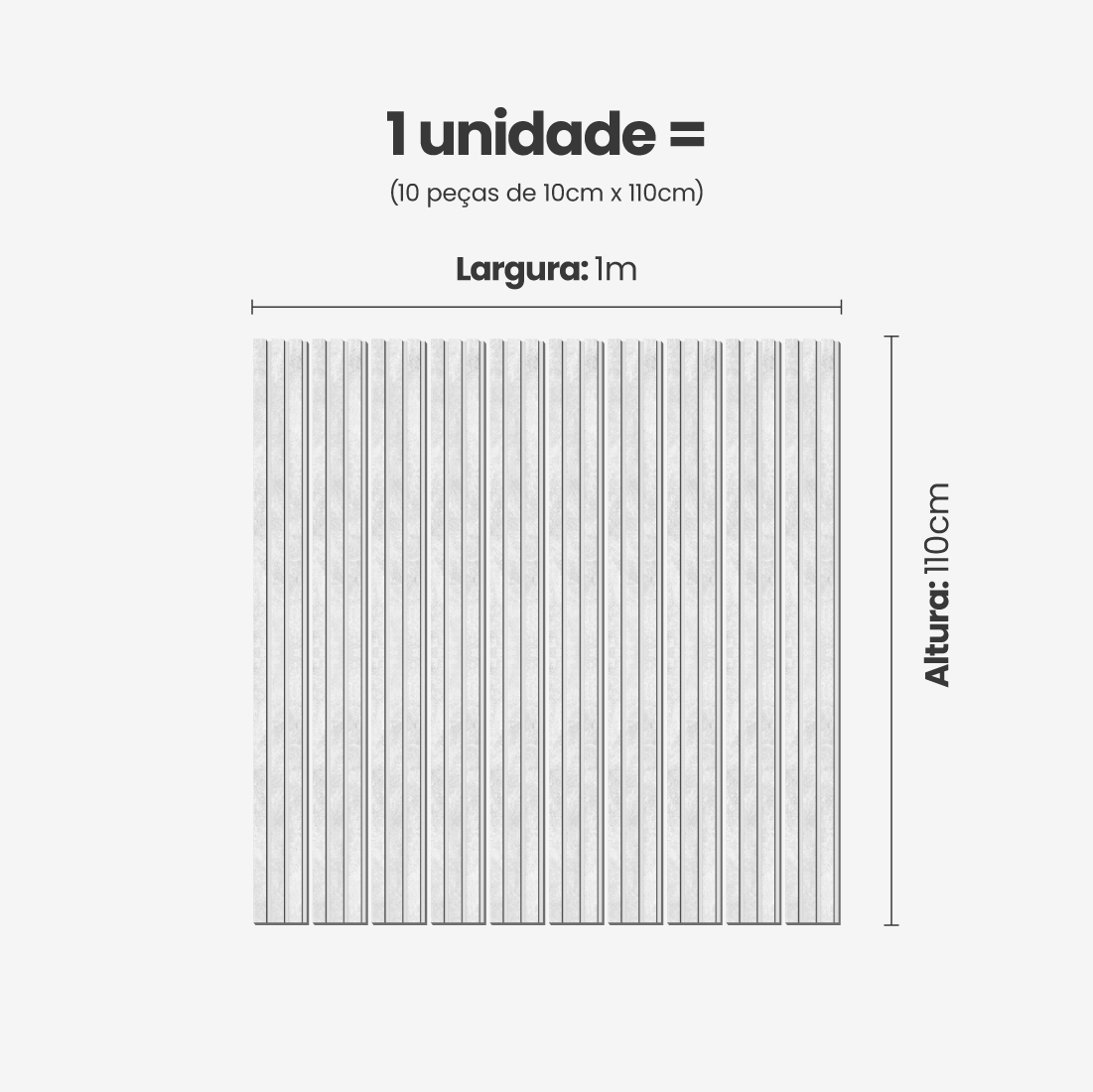 Kit Cabeceira Painel Ripado Autocolante | Linha Urban
