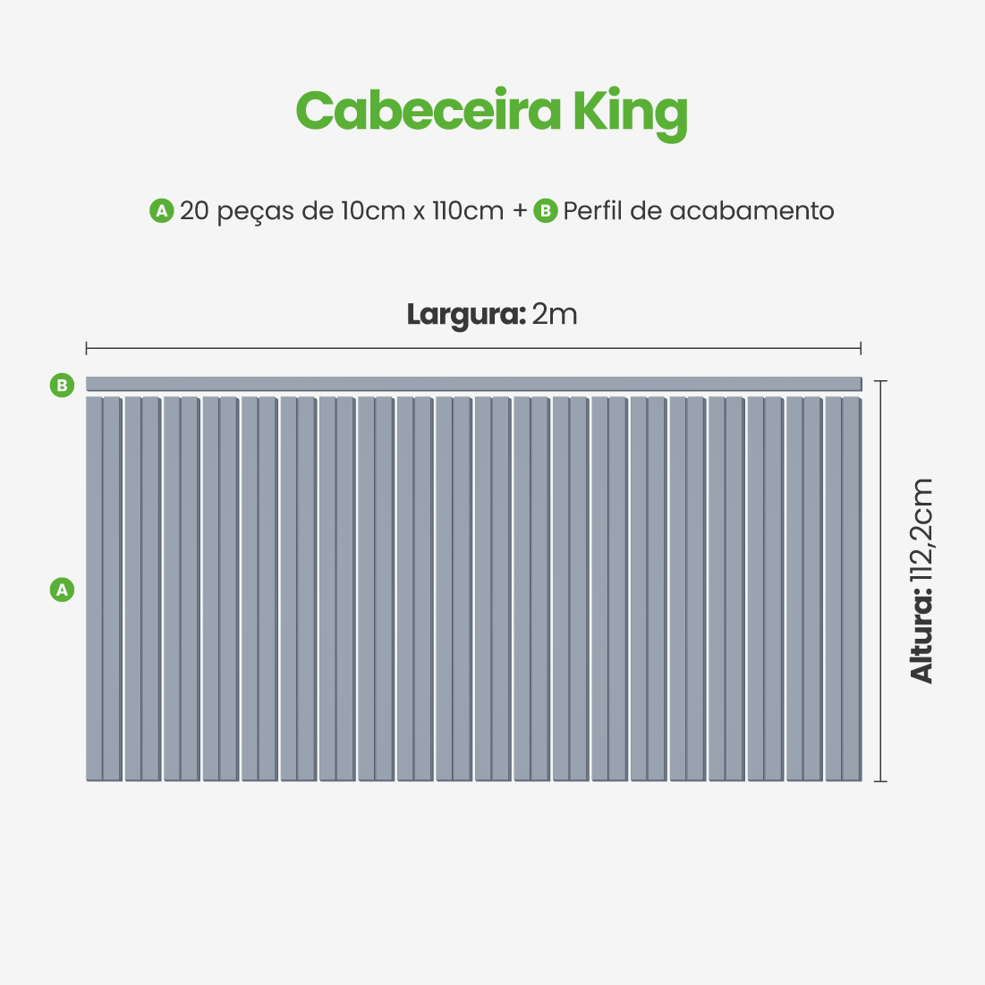 Kit Cabeceira Painel Ripado Autocolante | Linha Play +