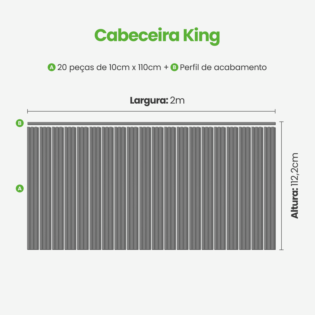 Kit Cabeceira Painel Ripado Autocolante | Linha Play