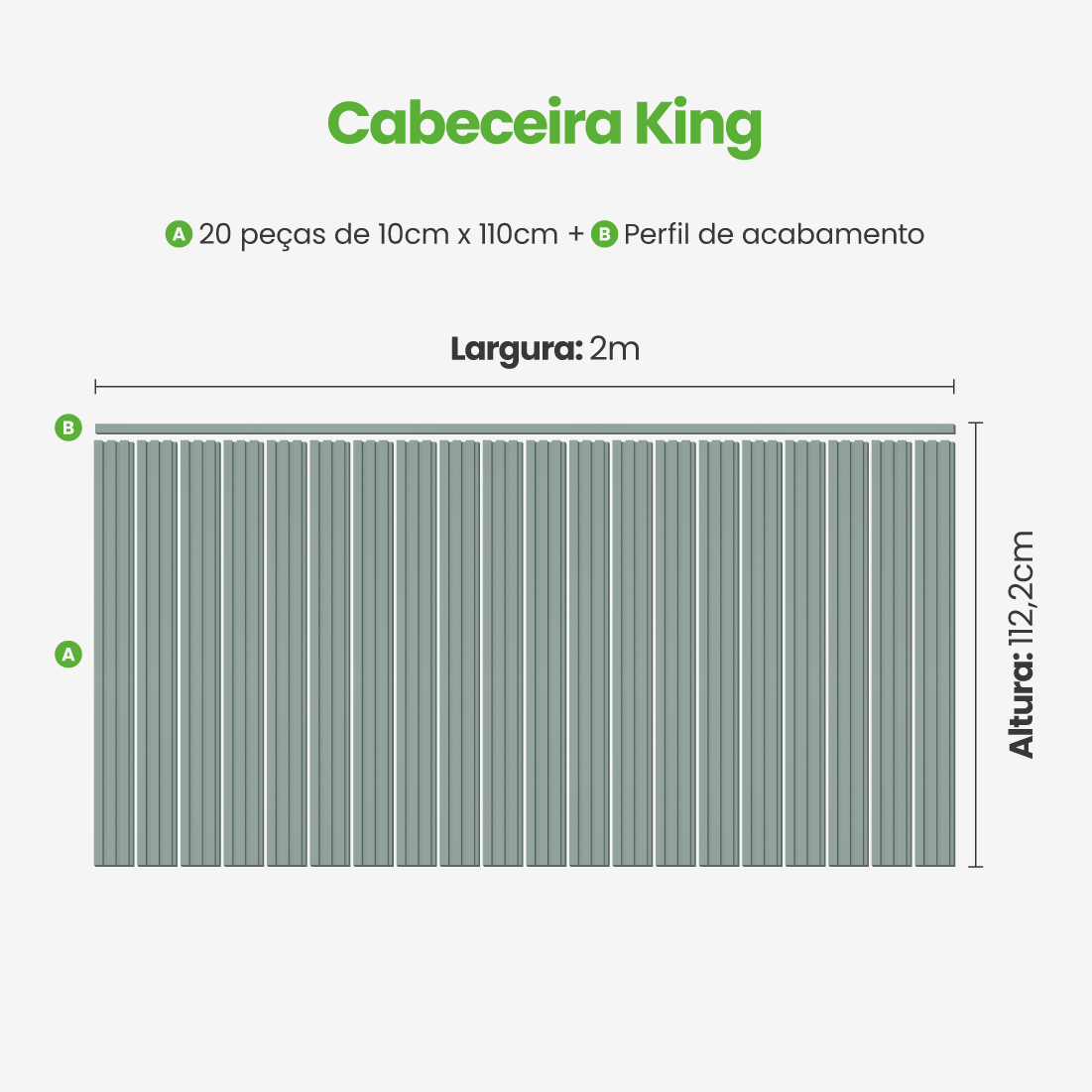 Kit Cabeceira Painel Ripado Autocolante | Linha Play