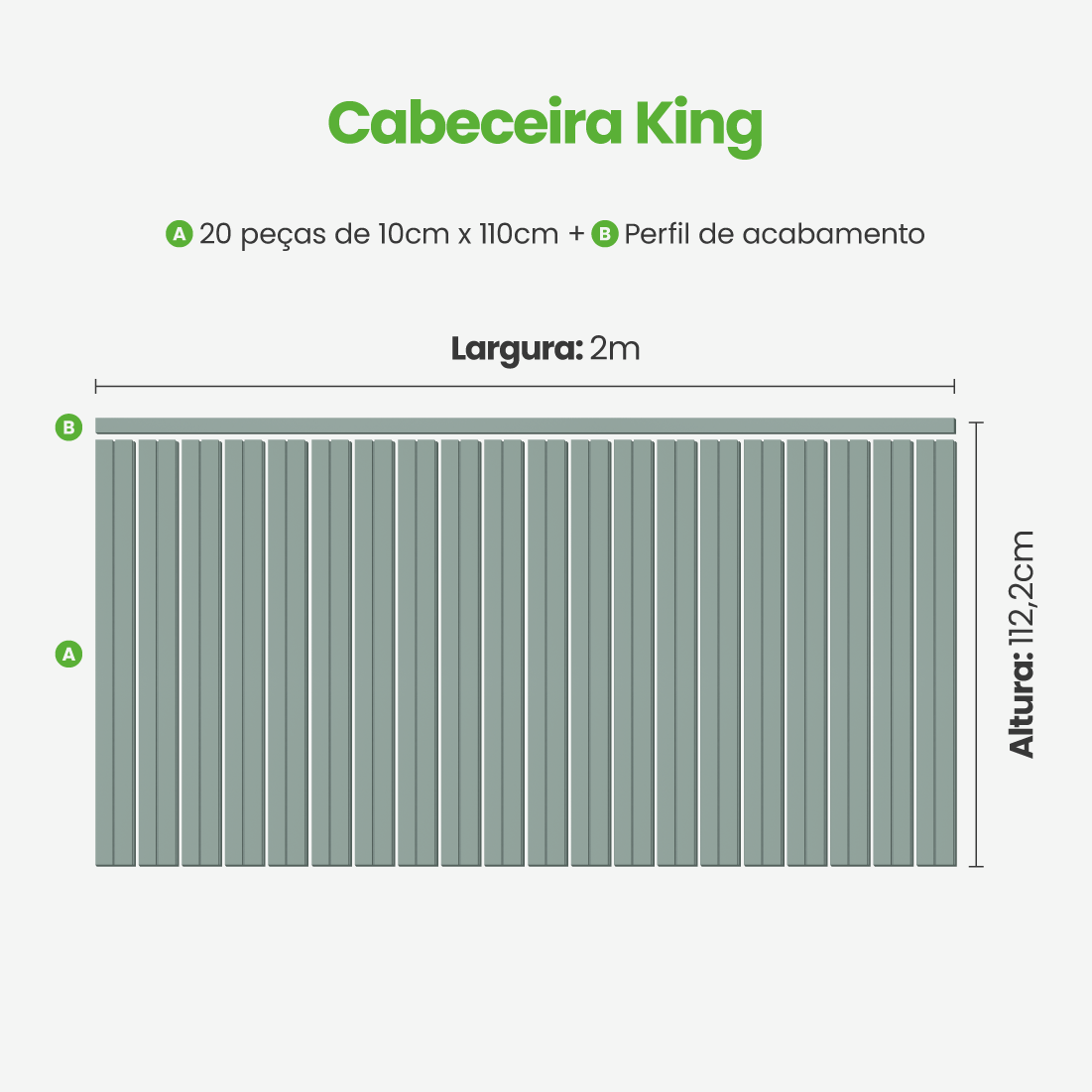 Kit Cabeceira Painel Ripado Autocolante | Linha Play +