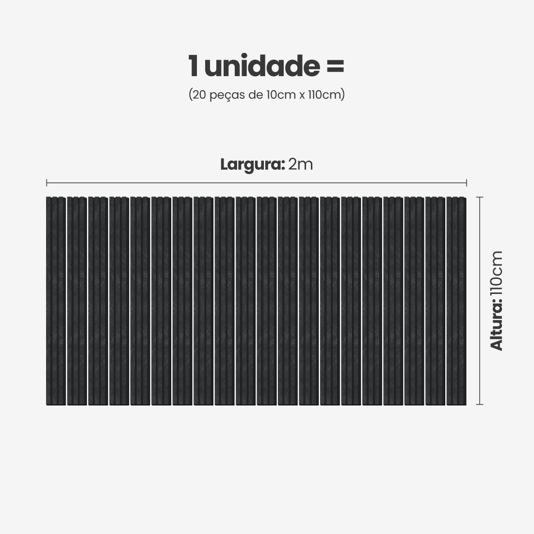 Kit Cabeceira Painel Ripado Autocolante | Linha Urban