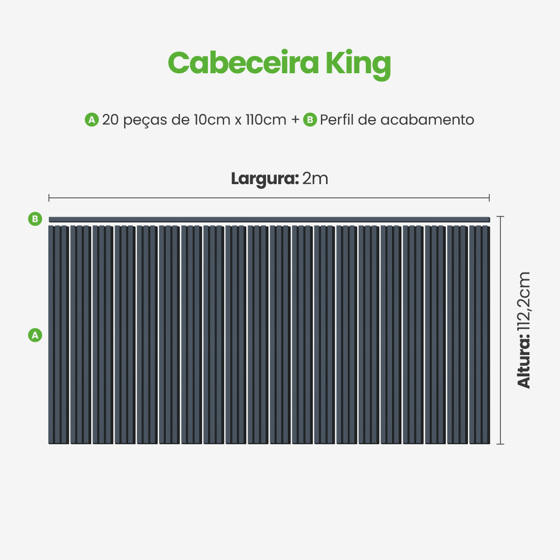 Kit Cabeceira Painel Ripado Autocolante | Linha Urban