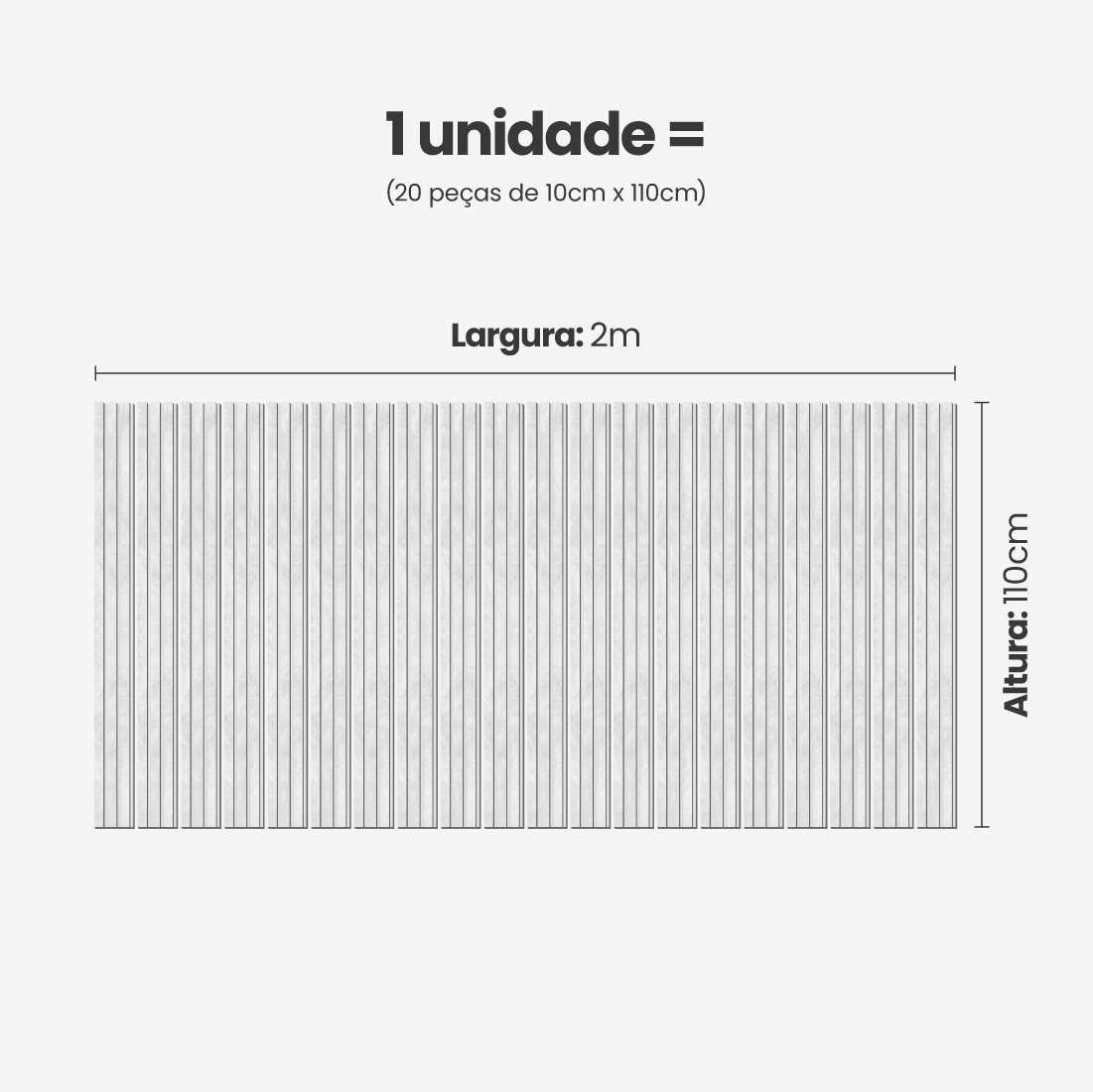 Kit Cabeceira Painel Ripado Autocolante | Linha Urban