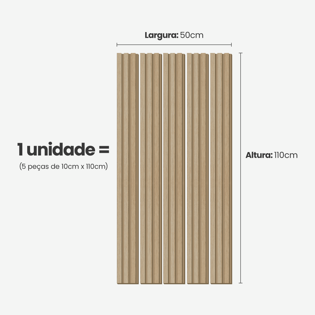 Painel Ripado Autocolante Laminado Meia Parede | Linha Madeto