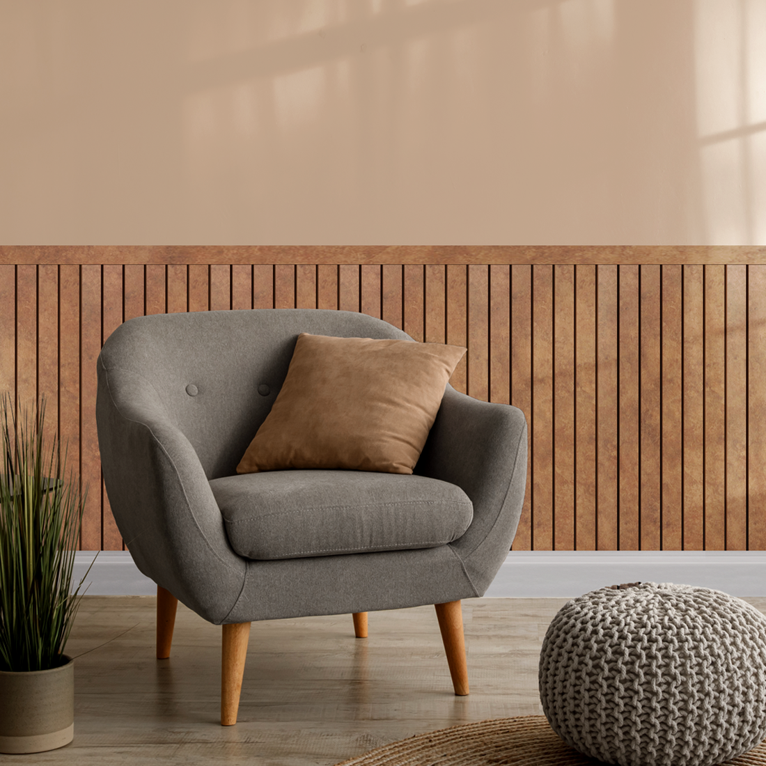 Painel Ripado Laminado Meia Parede | Linha Urban +