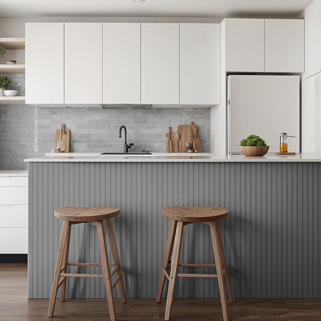 Painel Ripado Laminado Meia Parede | Linha Play