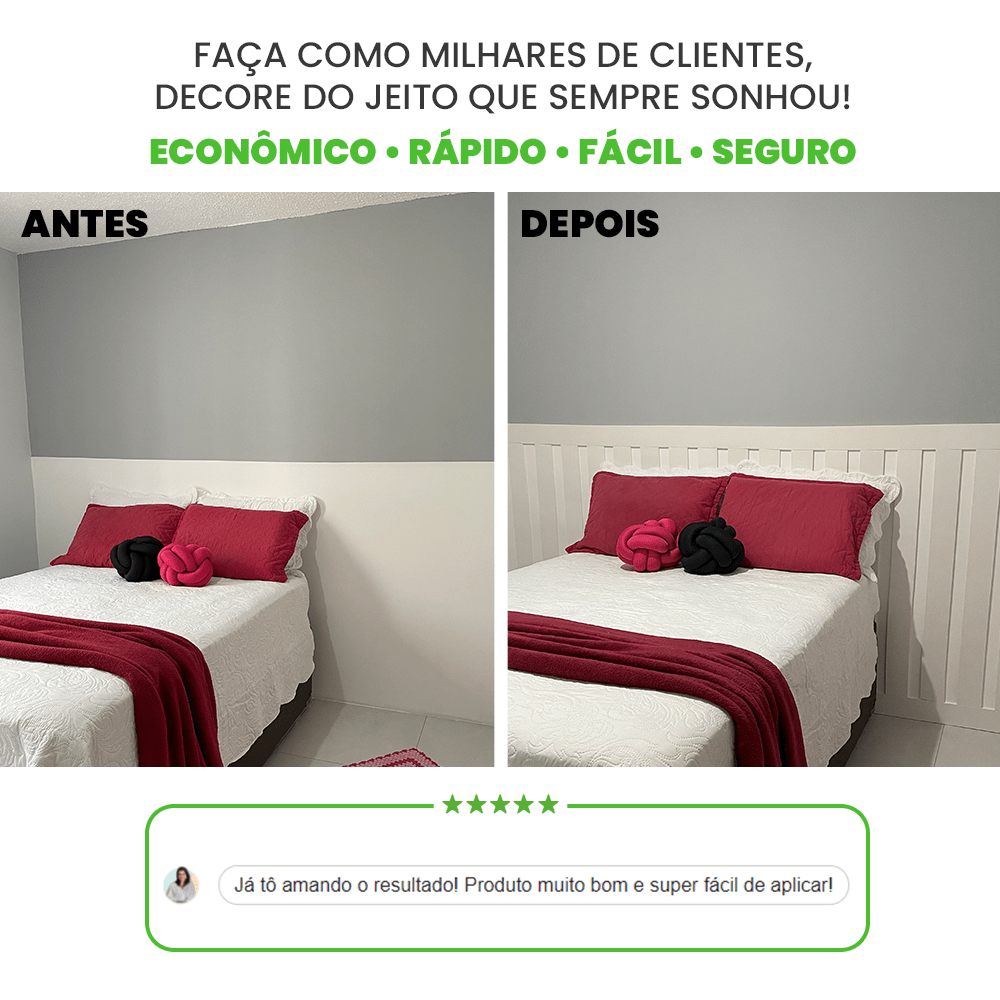 Painel Ripado de EVA Autocolante | RP43 - Meu Rodapé