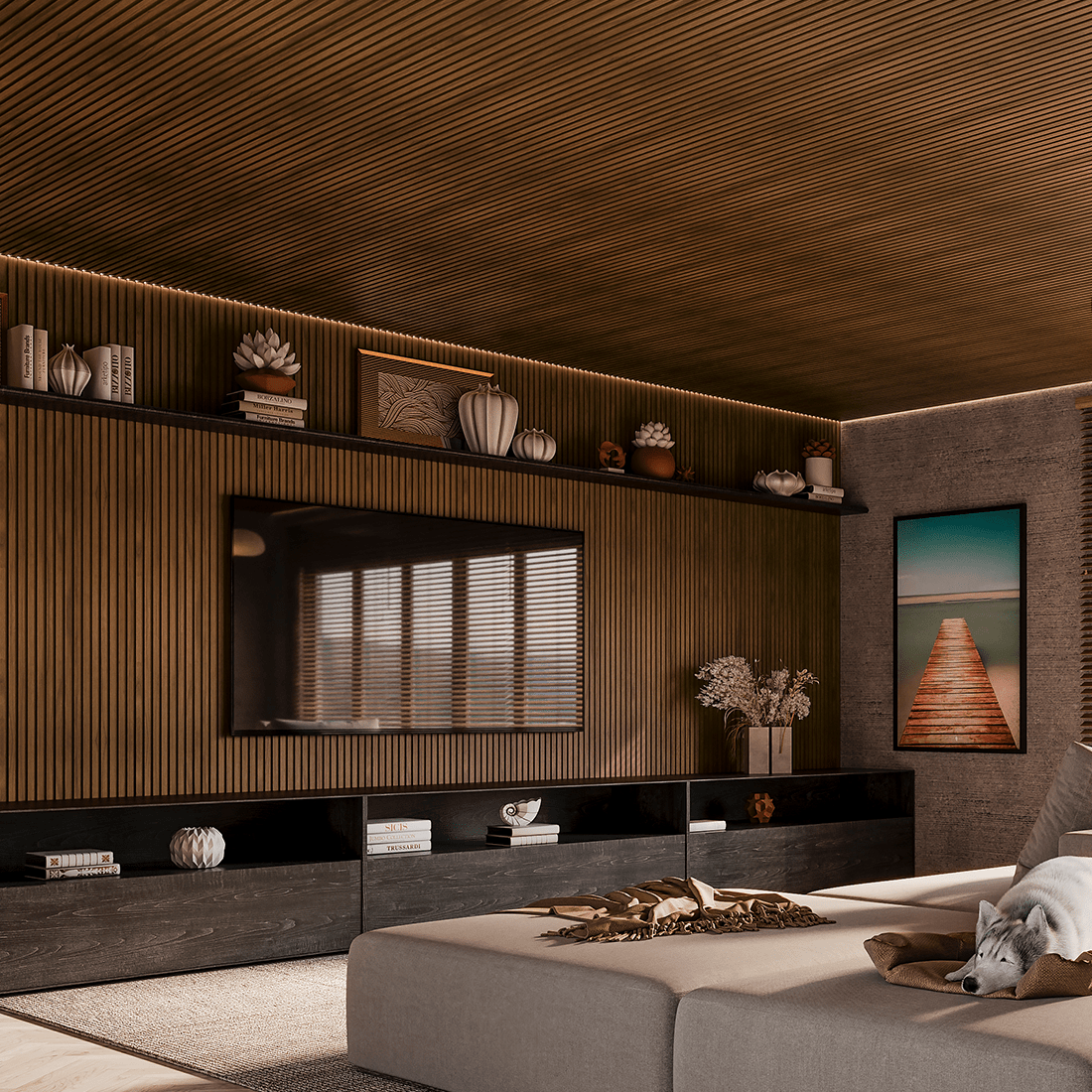 Painel Ripado Laminado de EVA Autocolante | Linha Madeto - Meu Rodapé