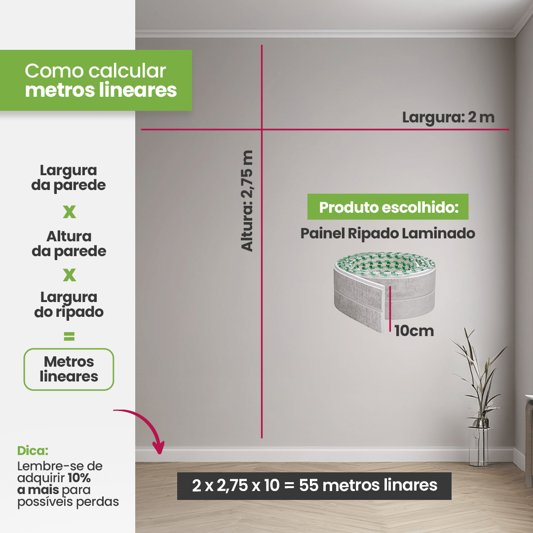 Painel Ripado Laminado de EVA Autocolante | Linha Urban+ - Meu Rodapé