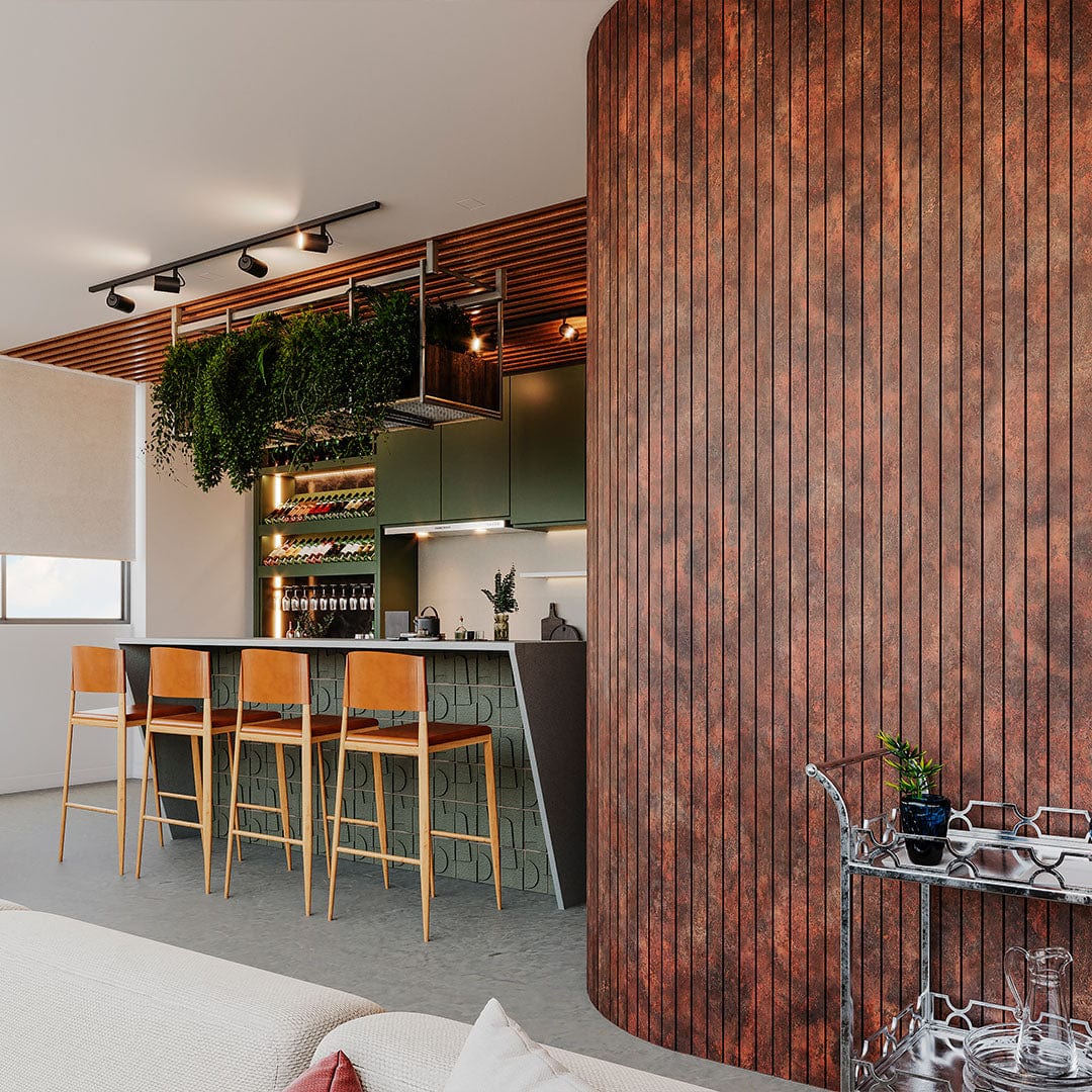Painel Ripado Laminado de EVA Autocolante | Linha Urban+ - Meu Rodapé