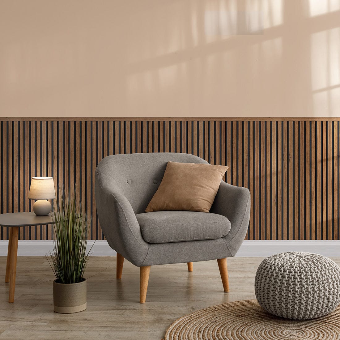 Painel Ripado Laminado Meia Parede | Linha Madeto - Meu Rodapé