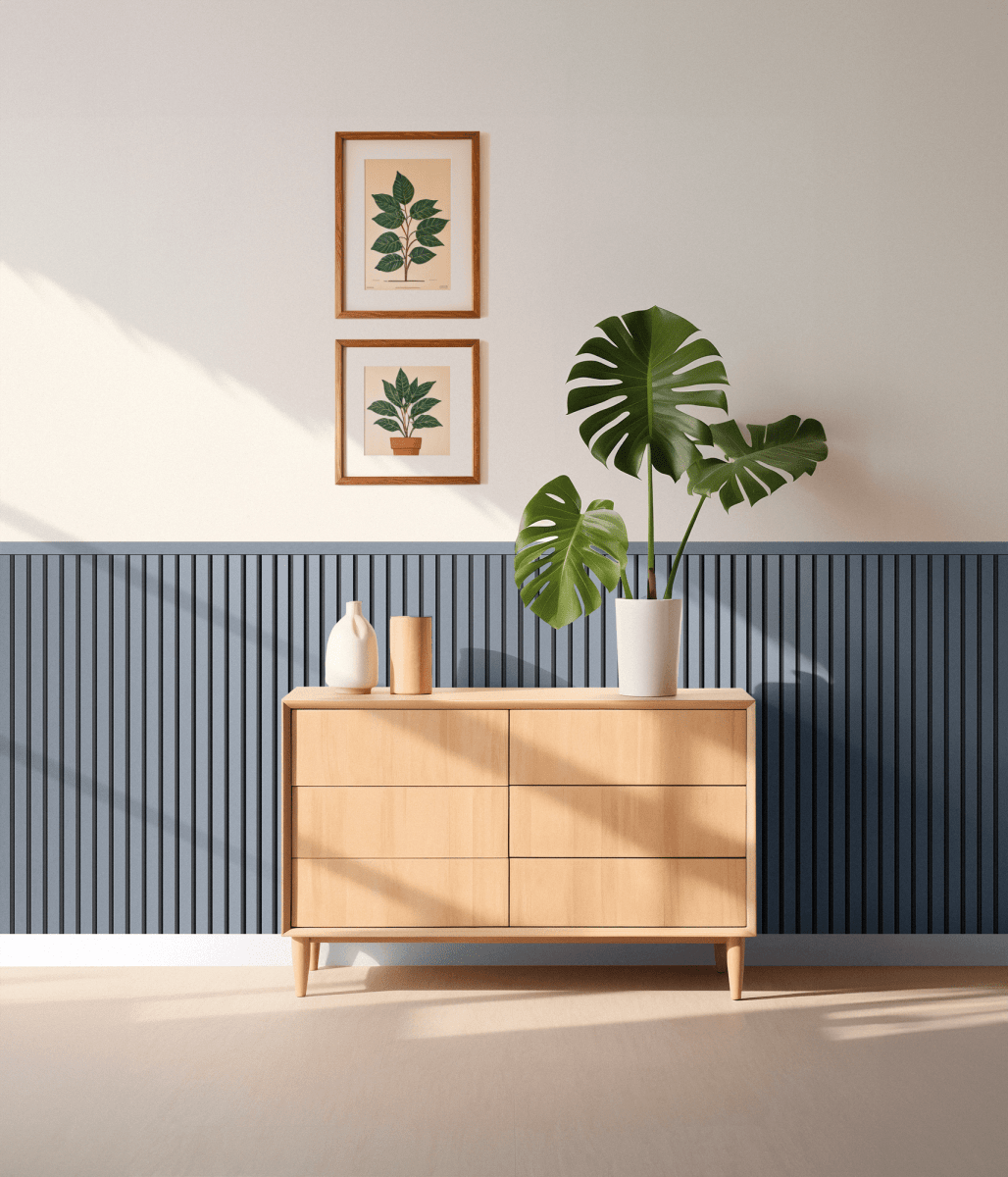 Painel Ripado Laminado Meia Parede | Linha Urban - Meu Rodapé