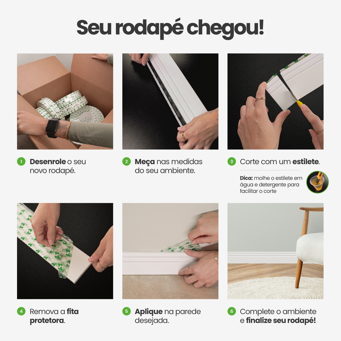 Rodapé de EVA Autocolante | RP07