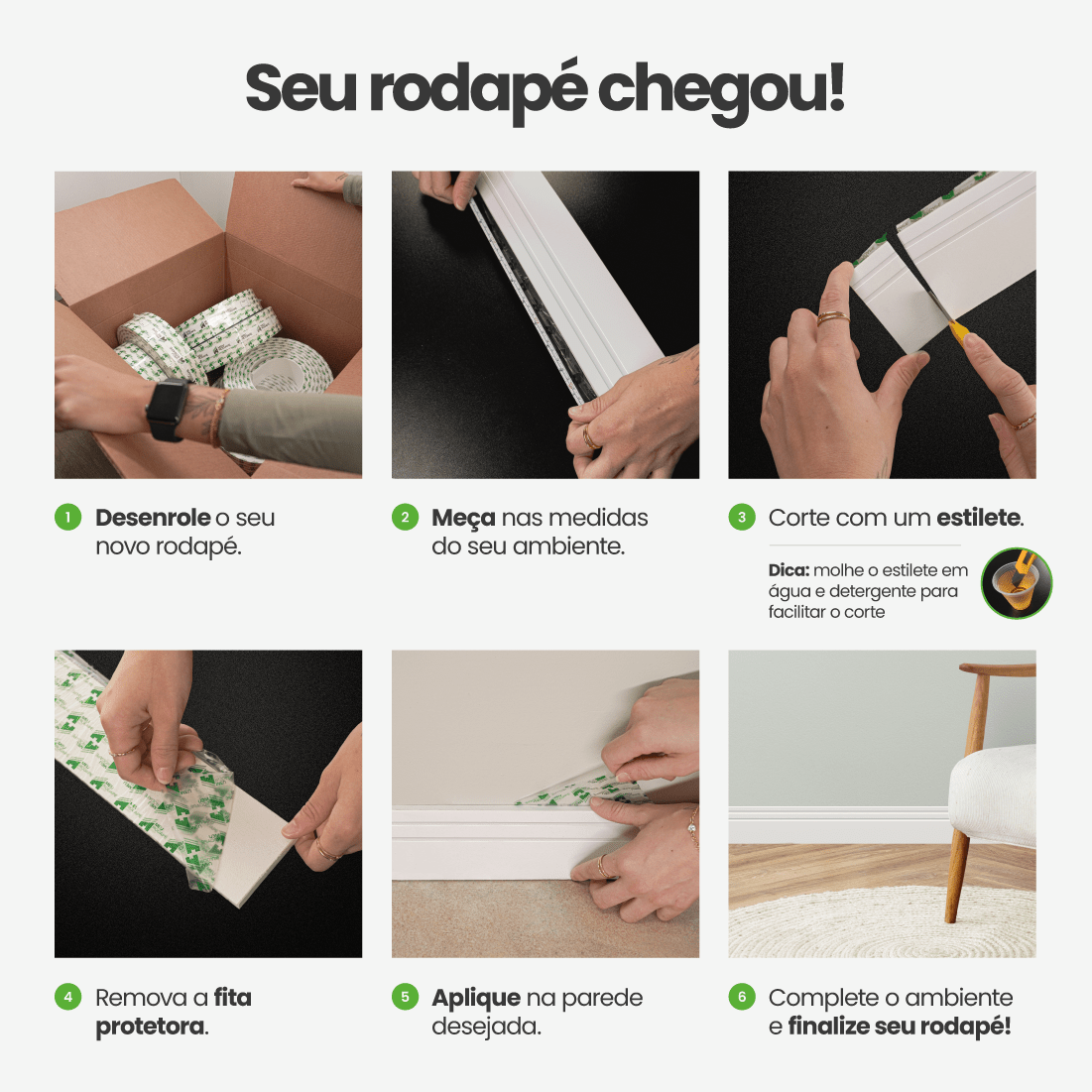 Rodapé de EVA Autocolante | RP07