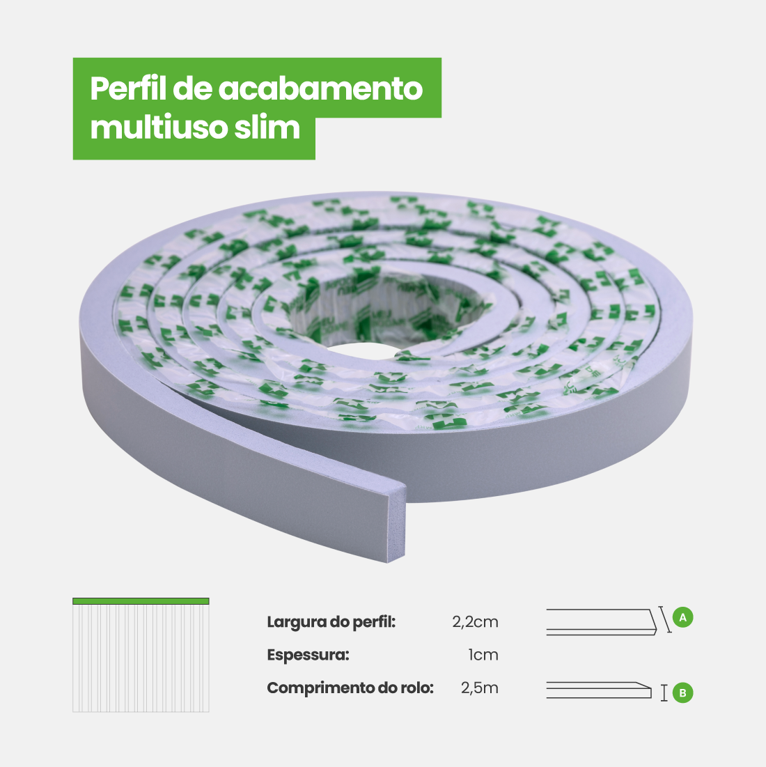 Perfil de Acabamento Autocolante | Linha Play