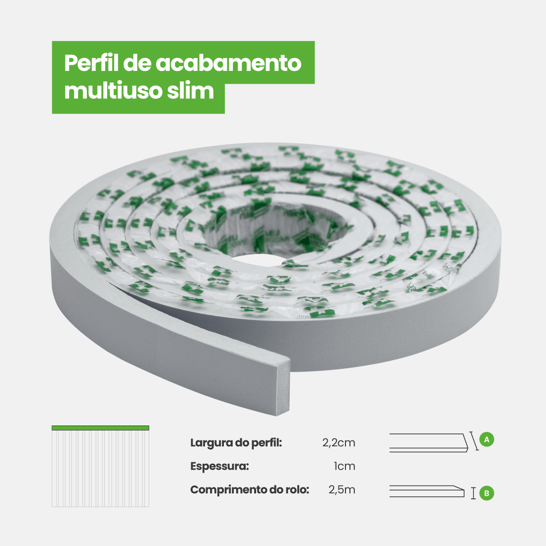 Perfil de Acabamento Autocolante | Linha Play