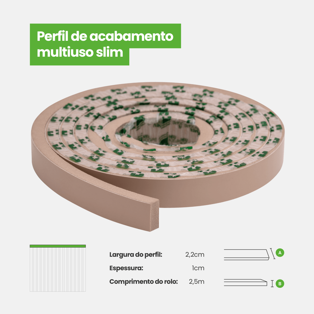 Perfil de Acabamento Autocolante | Linha Play