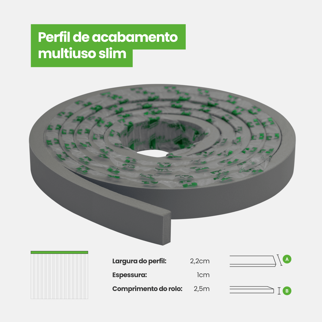 Perfil de Acabamento Autocolante | Linha Play