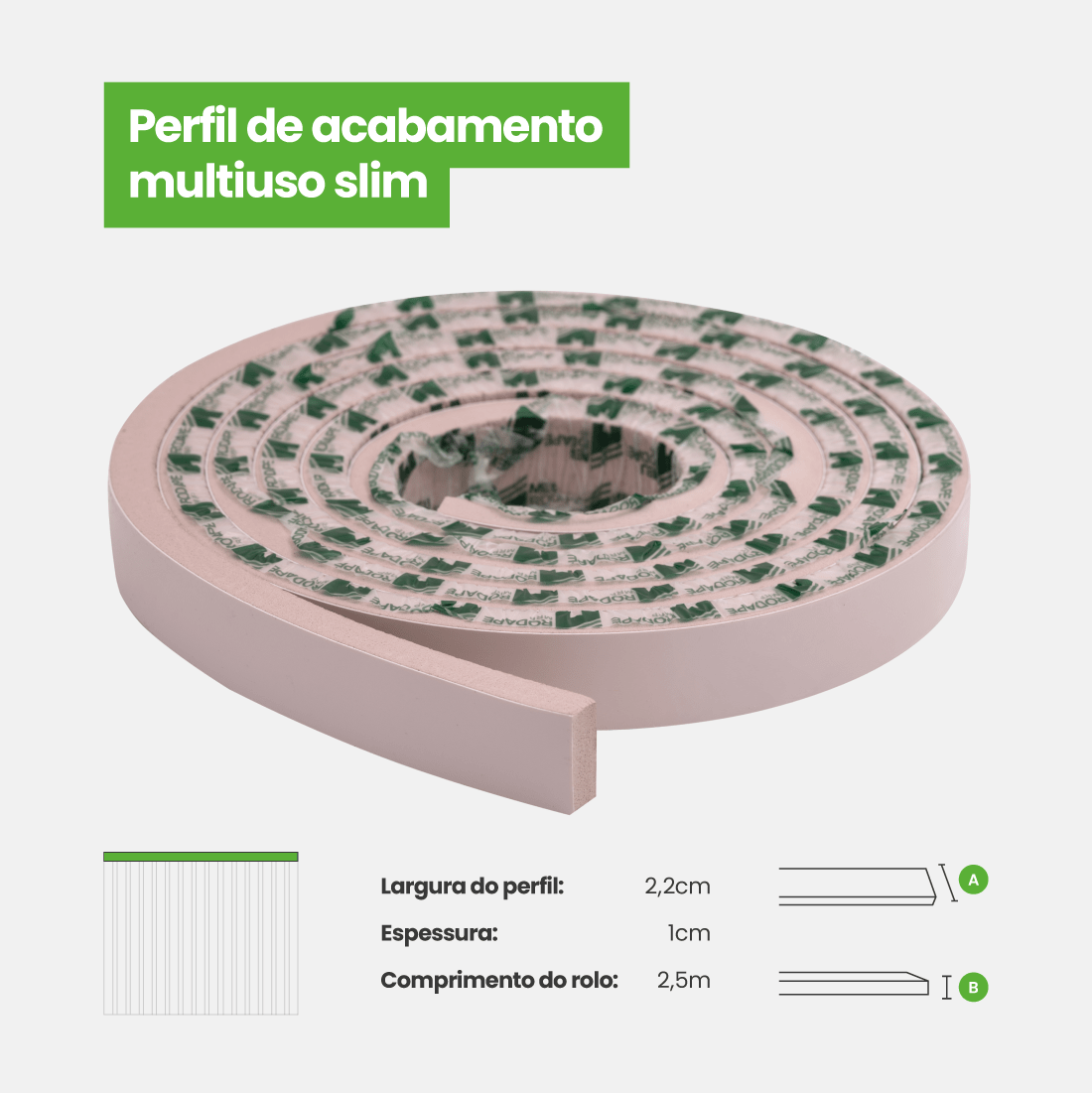 Perfil de Acabamento Autocolante | Linha Play