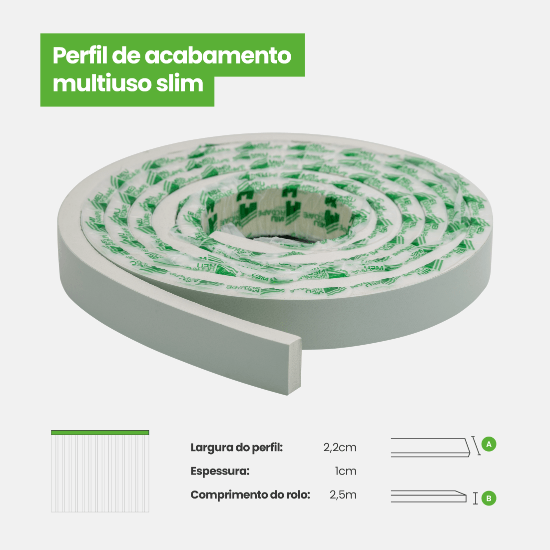 Perfil de Acabamento Autocolante | Linha Play