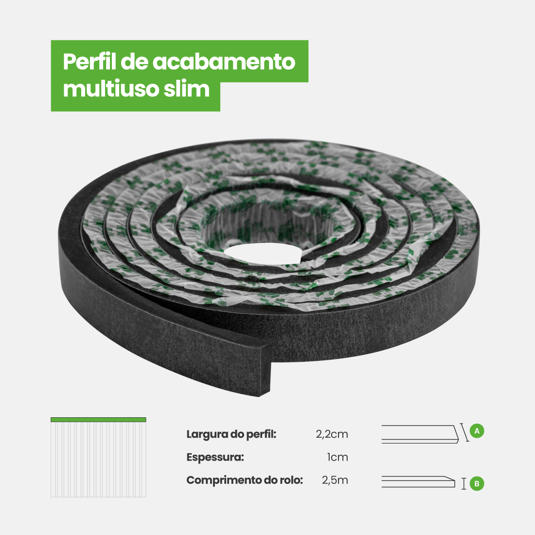 Perfil de Acabamento Autocolante | Linha Urban